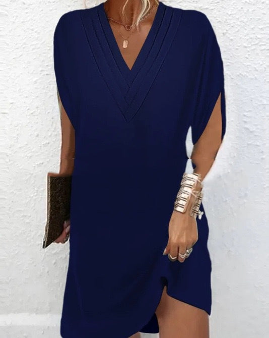 CHIC WRAP MIDI DRESS FOR WOMEN