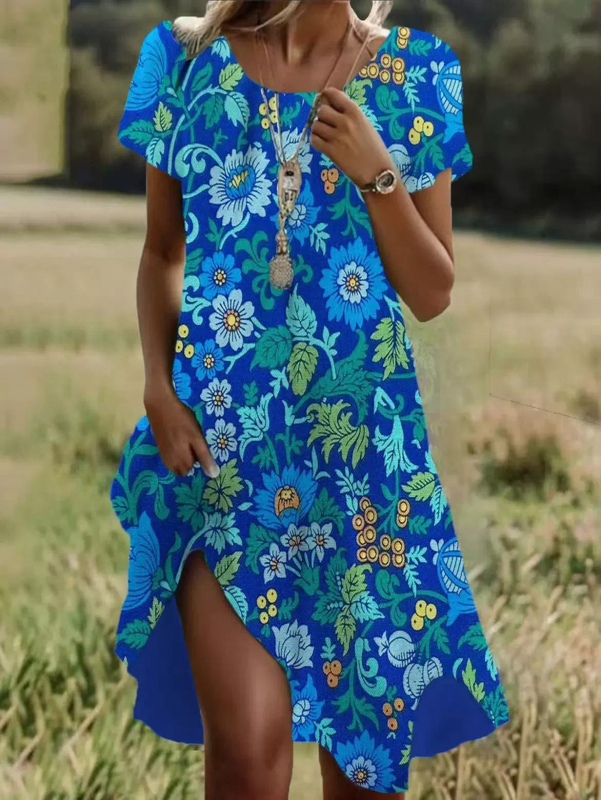 FLOWING MIDI DRESS FOR WOMEN