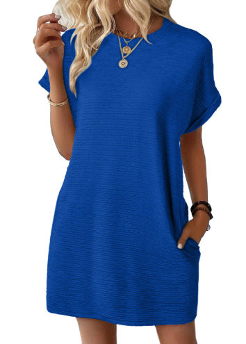 MINIMALIST ROUND NECK DRESS FOR WOMEN