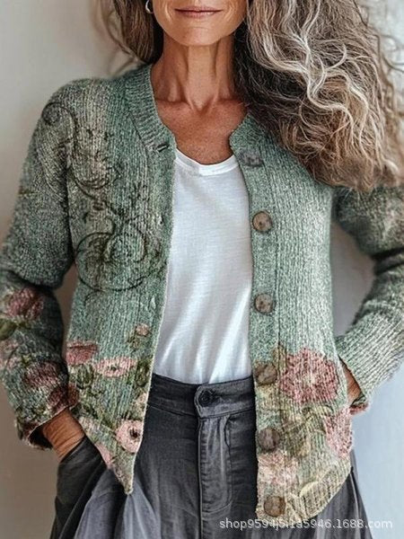 EMBROIDERED PATCHWORK CARDIGAN FOR WOMEN