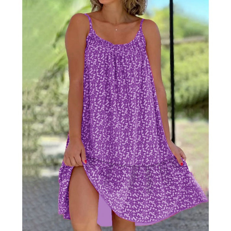 LINEN BLEND WRAP DRESS FOR WOMEN