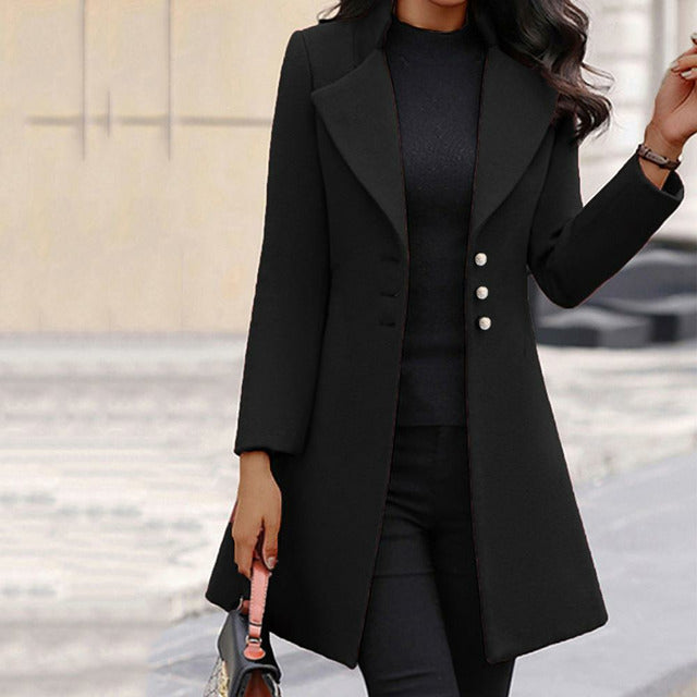 WOOL BLEND COAT FOR WOMEN