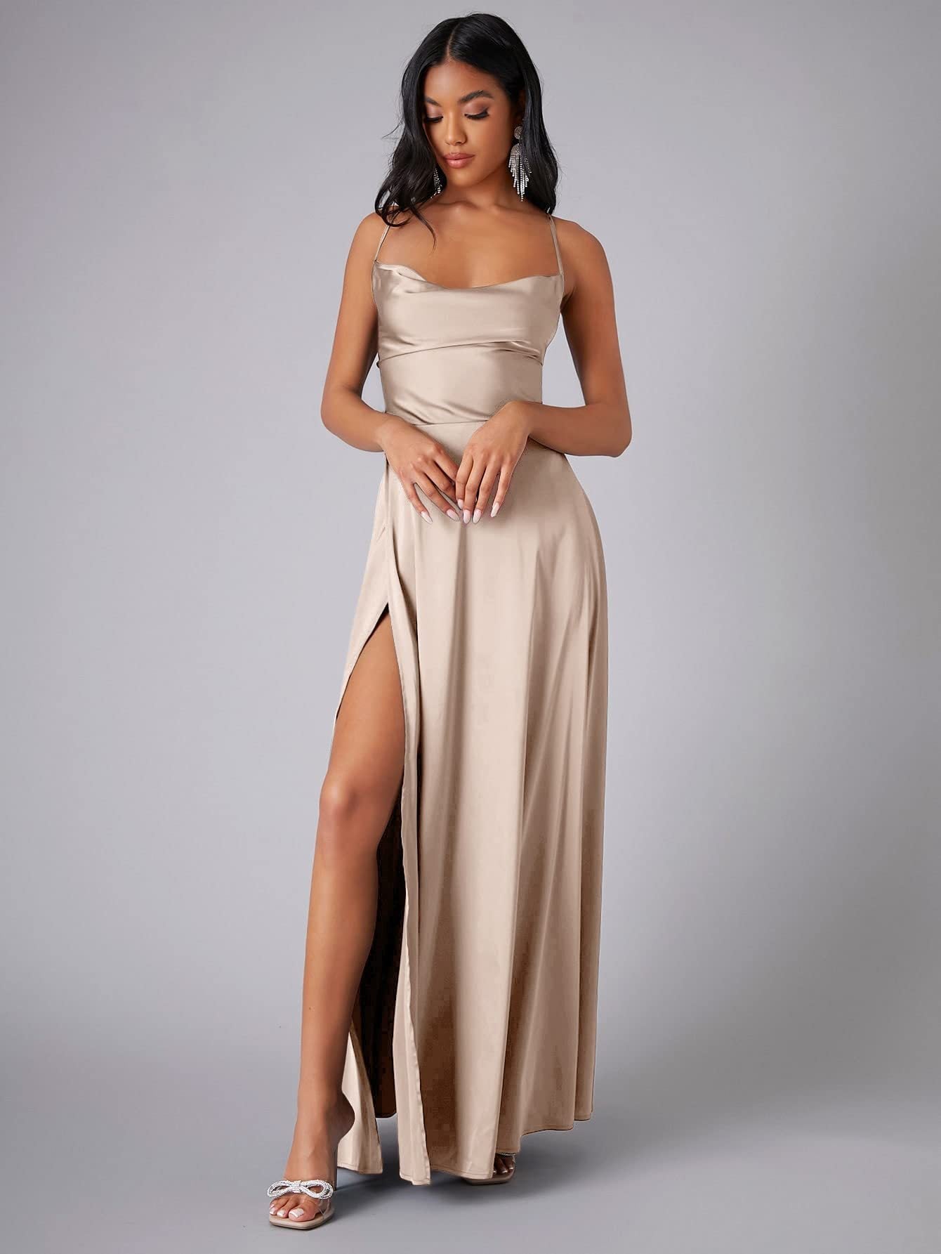 SILK BLEND MAXI DRESS FOR WOMEN