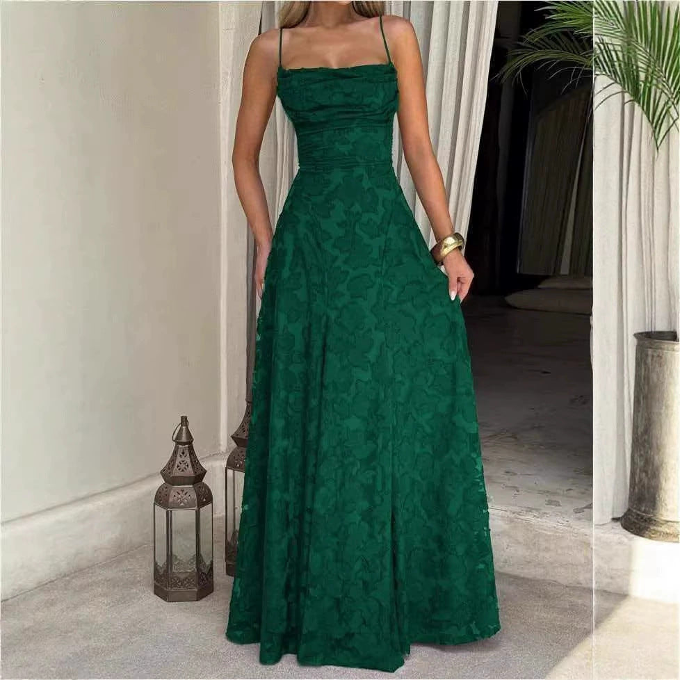 FLORAL COWL MAXI DRESS FOR WOMEN