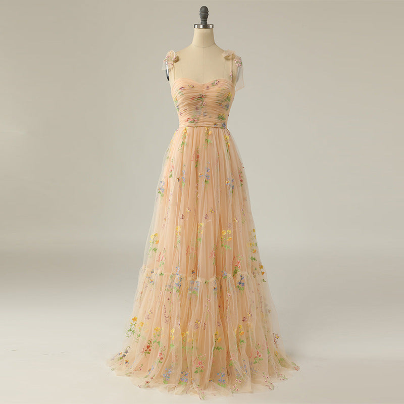 EMBROIDERED TULLE GOWN FOR WOMEN