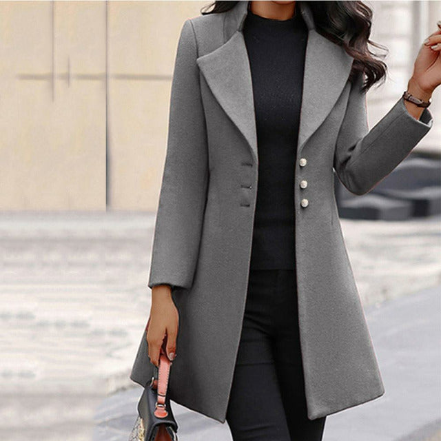 WOOL BLEND COAT FOR WOMEN