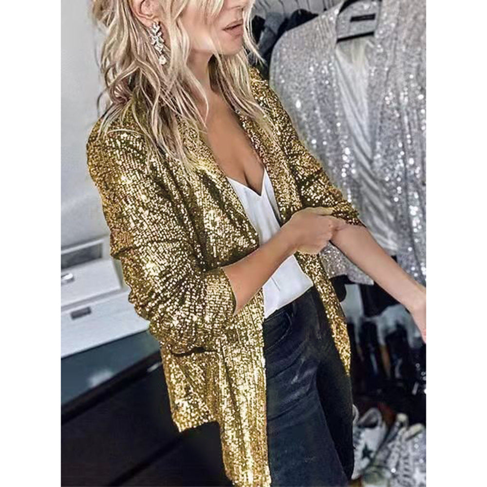 GLITTER SEQUIN BLAZER FOR WOMEN