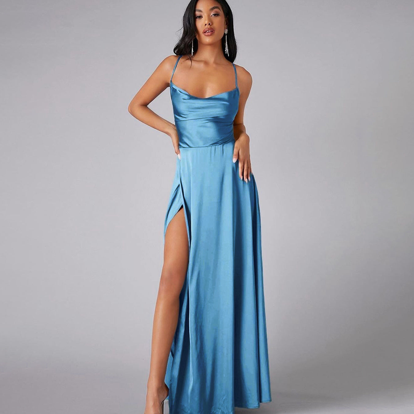 SILK BLEND MAXI DRESS FOR WOMEN
