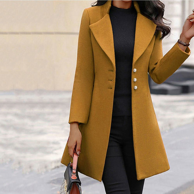 WOOL BLEND COAT FOR WOMEN