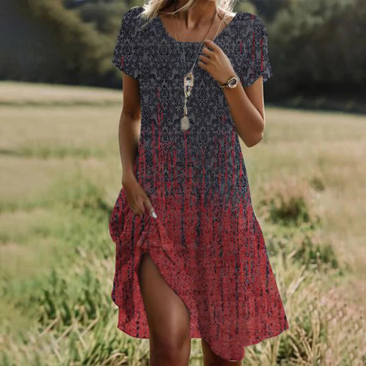 FLOWING MIDI DRESS FOR WOMEN