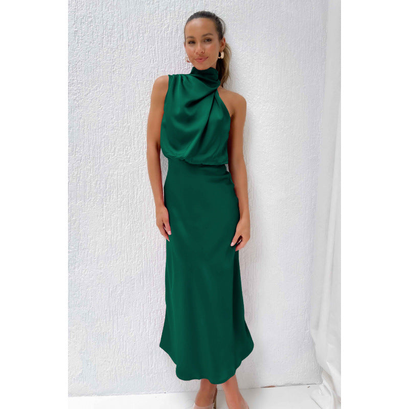 HALTER MIDI DRESS FOR WOMEN