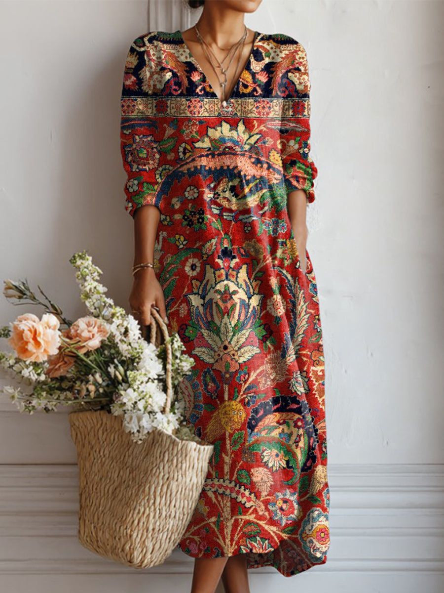 ABSTRACT PRINT DRESS FOR WOMEN