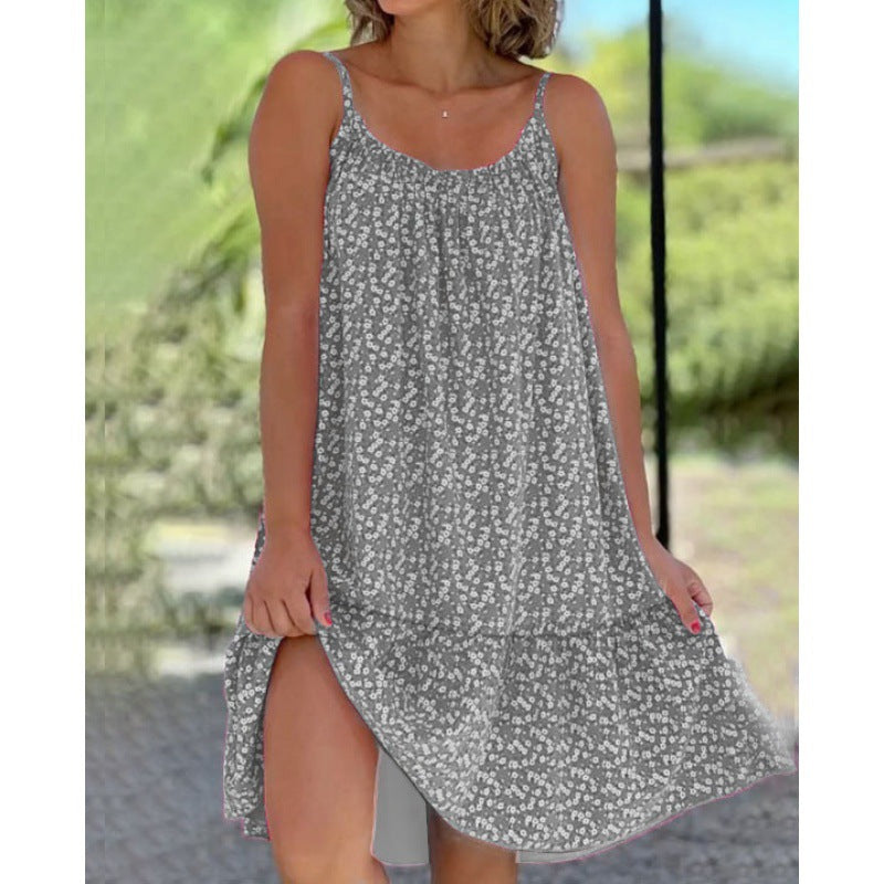 LINEN BLEND WRAP DRESS FOR WOMEN