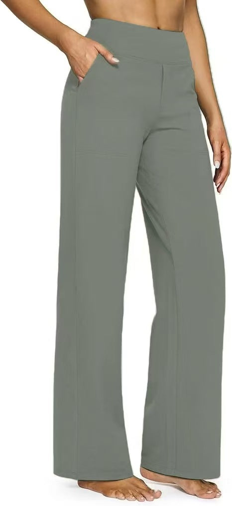 HIGH WAIST STRETCH TROUSERS FOR WOMEN
