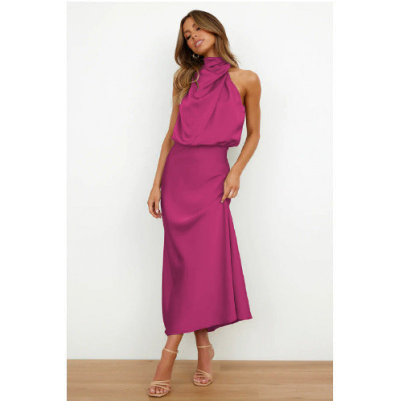 HALTER MIDI DRESS FOR WOMEN