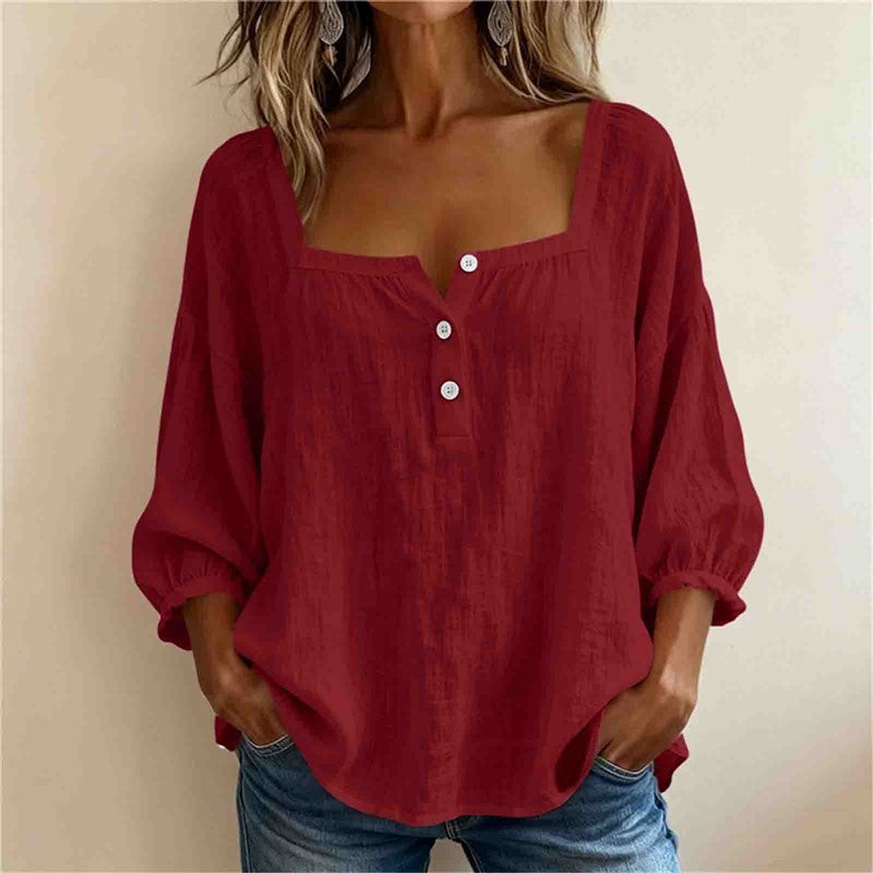 SQUARE NECK BLOUSE FOR WOMEN