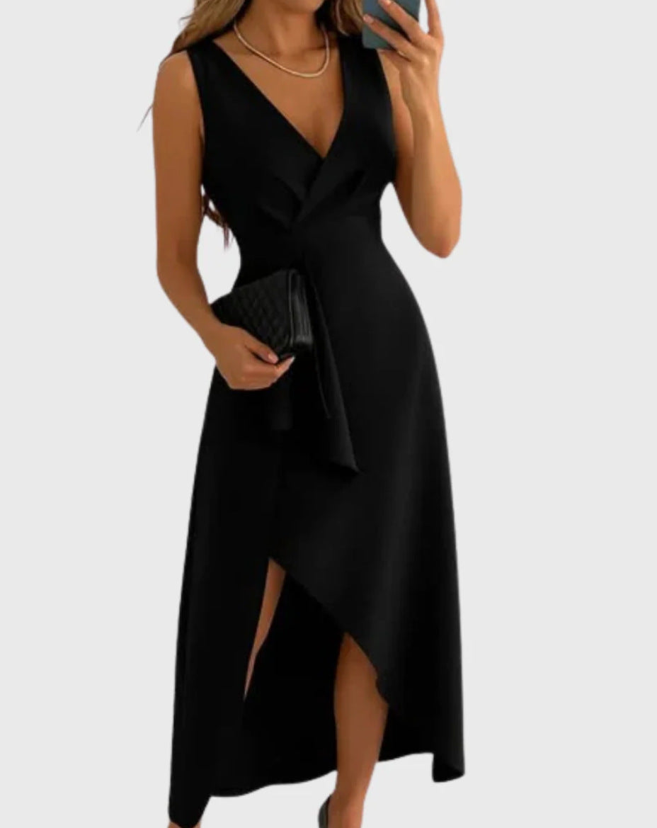 ASYMMETRIC WRAP MAXI DRESS FOR WOMEN