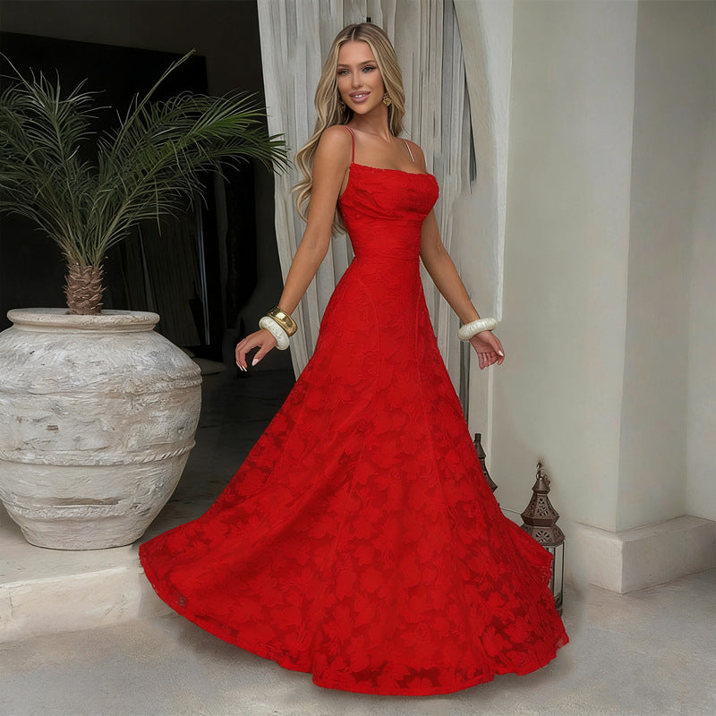 FLORAL COWL MAXI DRESS FOR WOMEN