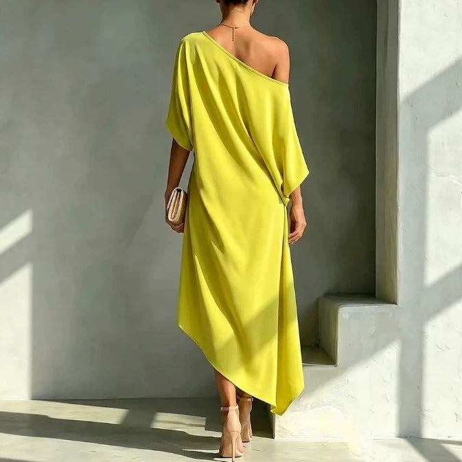 ASYMMETRIC FLOWING DRESS FOR WOMEN