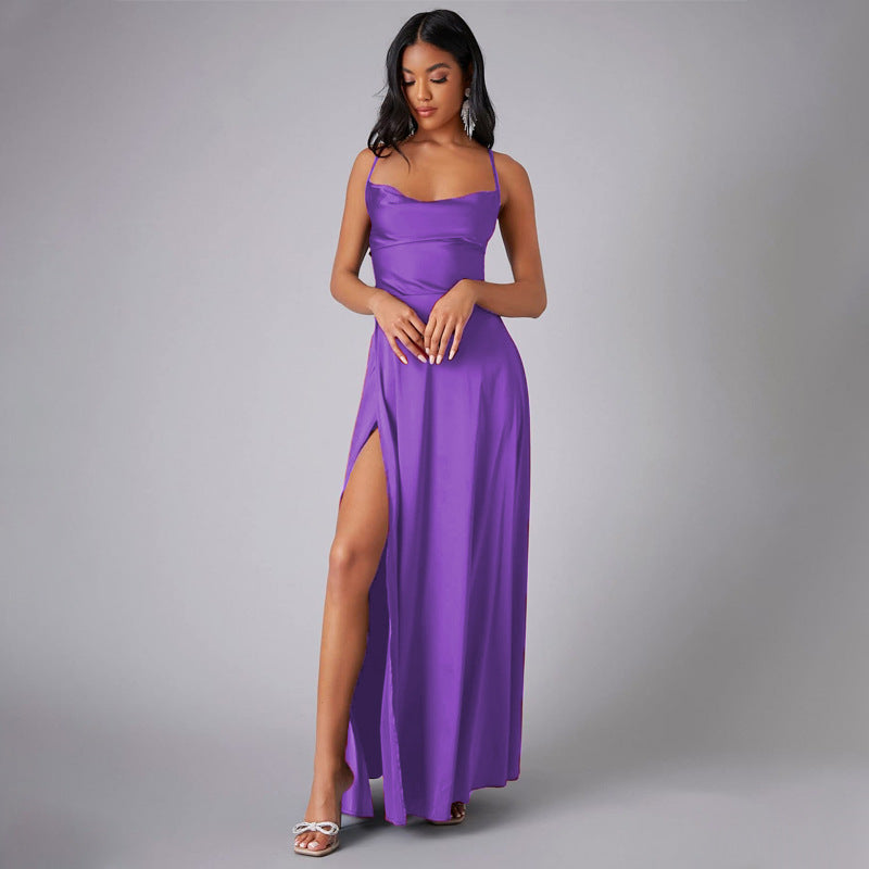 SILK BLEND MAXI DRESS FOR WOMEN