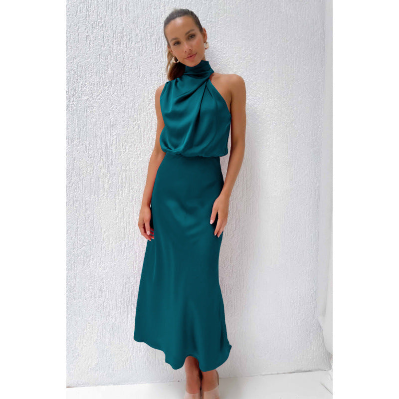 HALTER MIDI DRESS FOR WOMEN