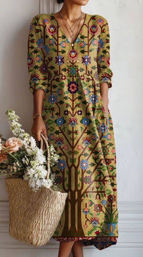 ABSTRACT PRINT DRESS FOR WOMEN