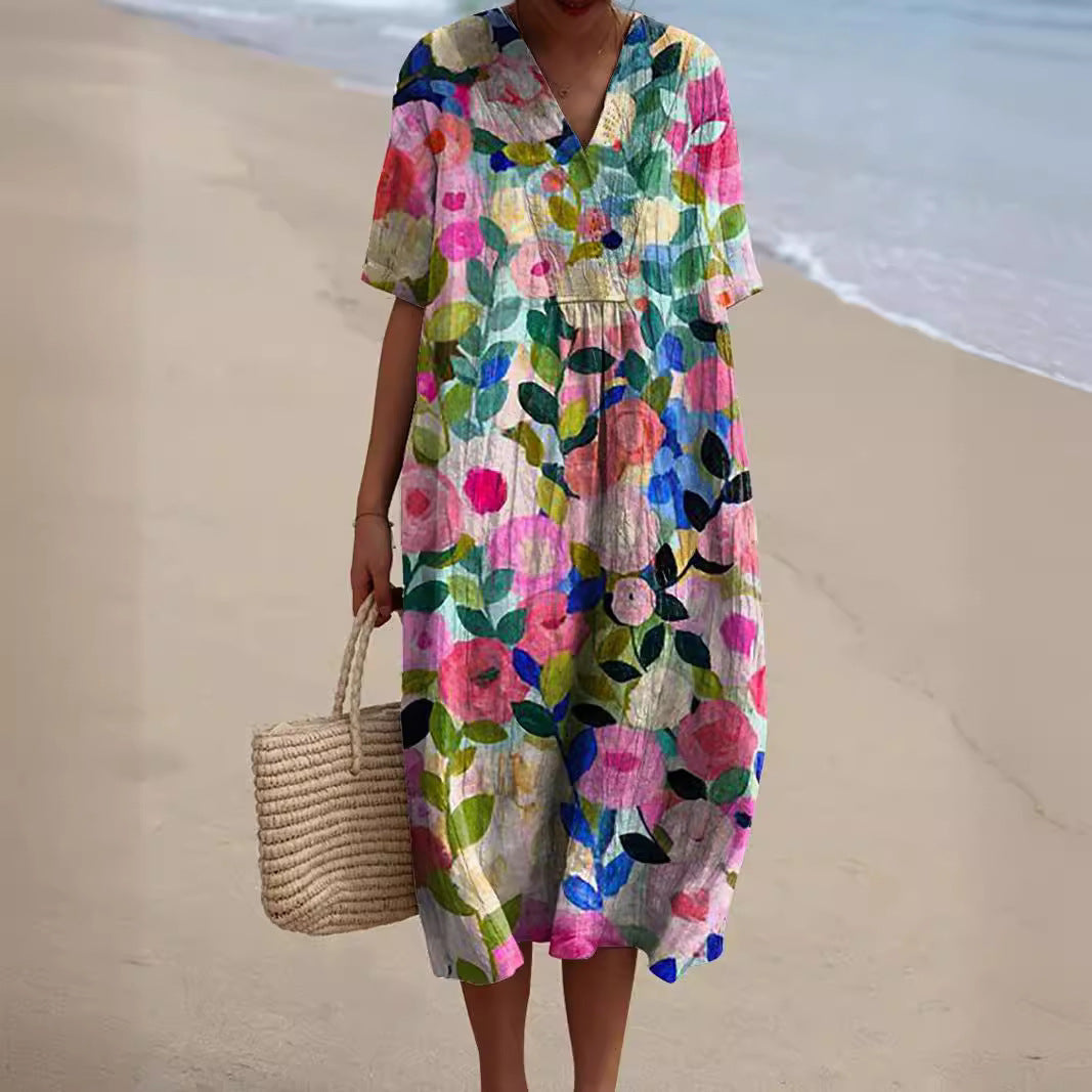 FLORAL SUMMER DRESS FOR WOMEN