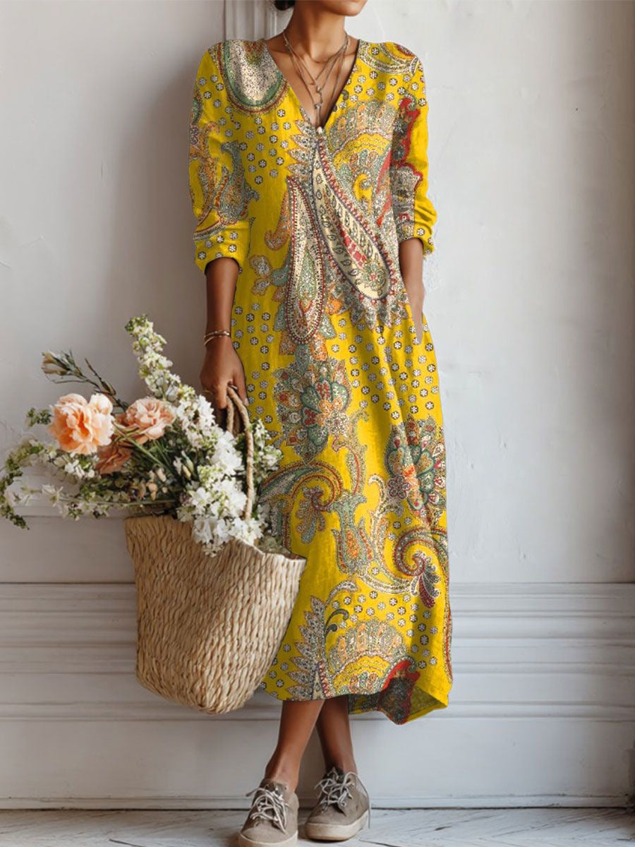 ABSTRACT PRINT DRESS FOR WOMEN