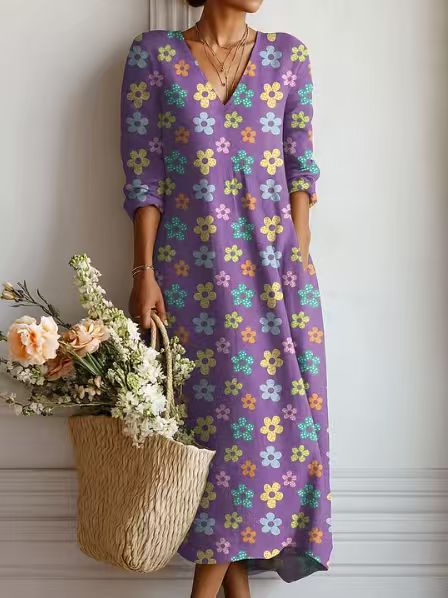 ABSTRACT PRINT DRESS FOR WOMEN