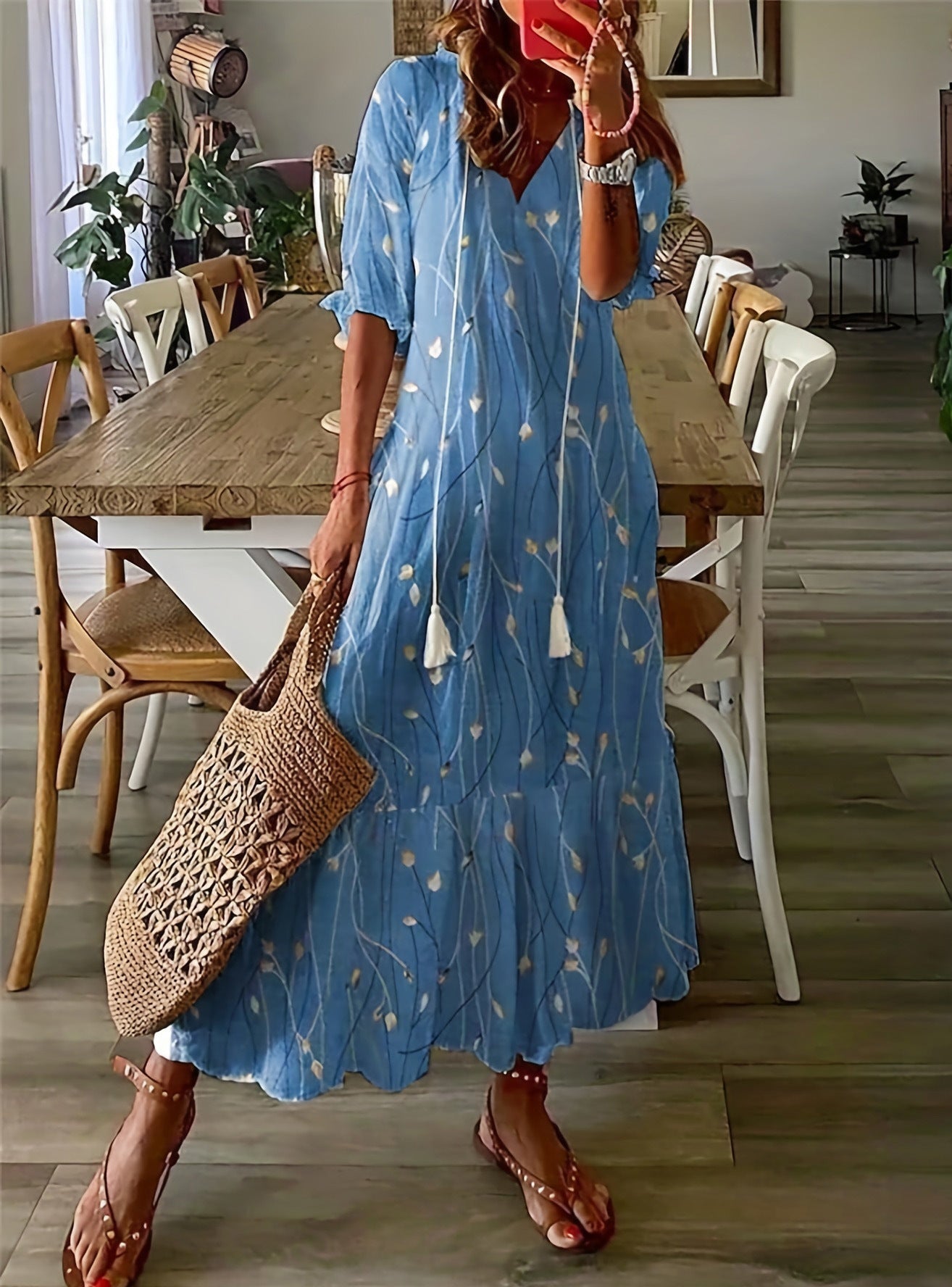 ELEGANT MAXI SUMMER DRESS FOR WOMEN