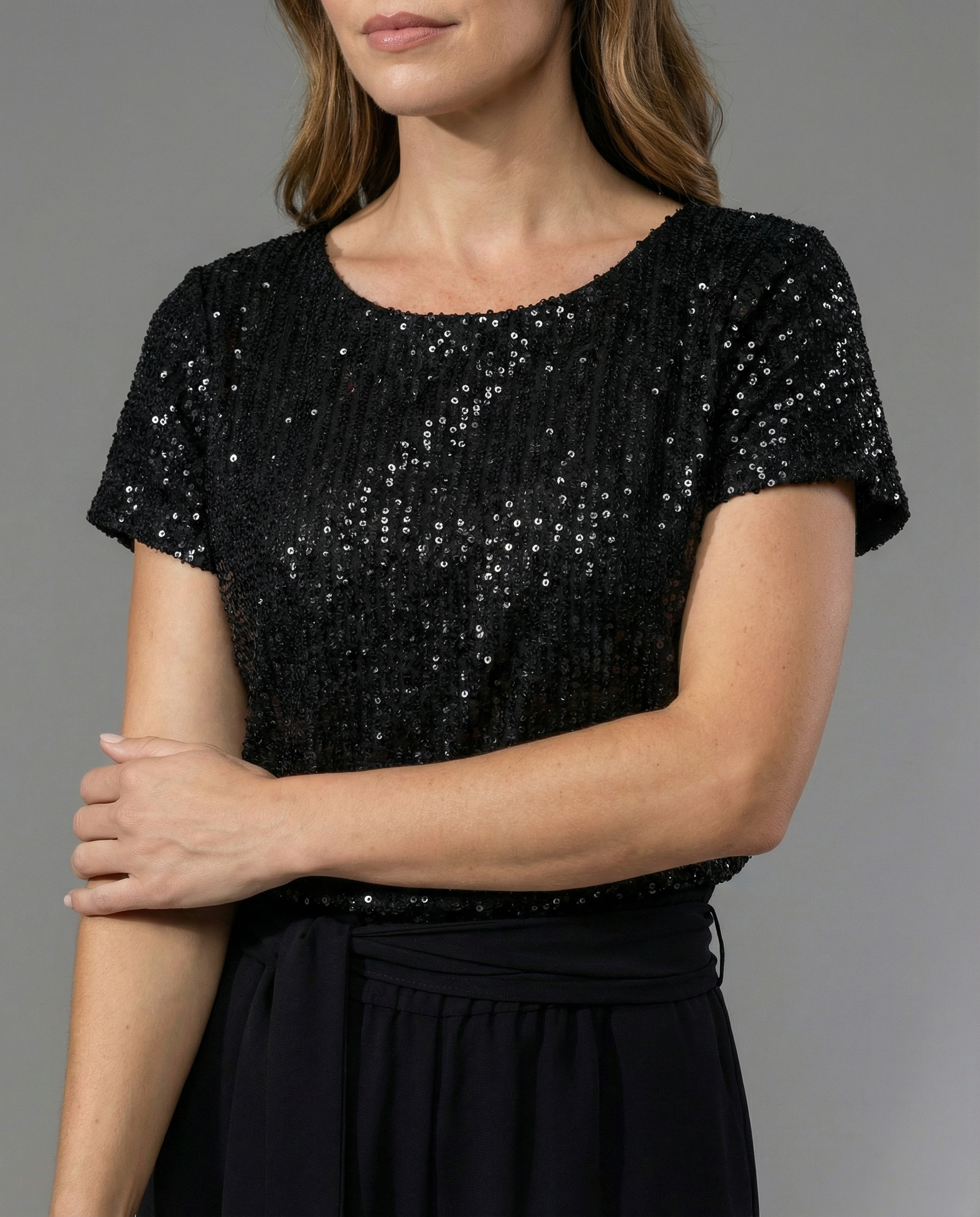 SEQUIN WIDE LEG JUMPSUIT FOR WOMEN