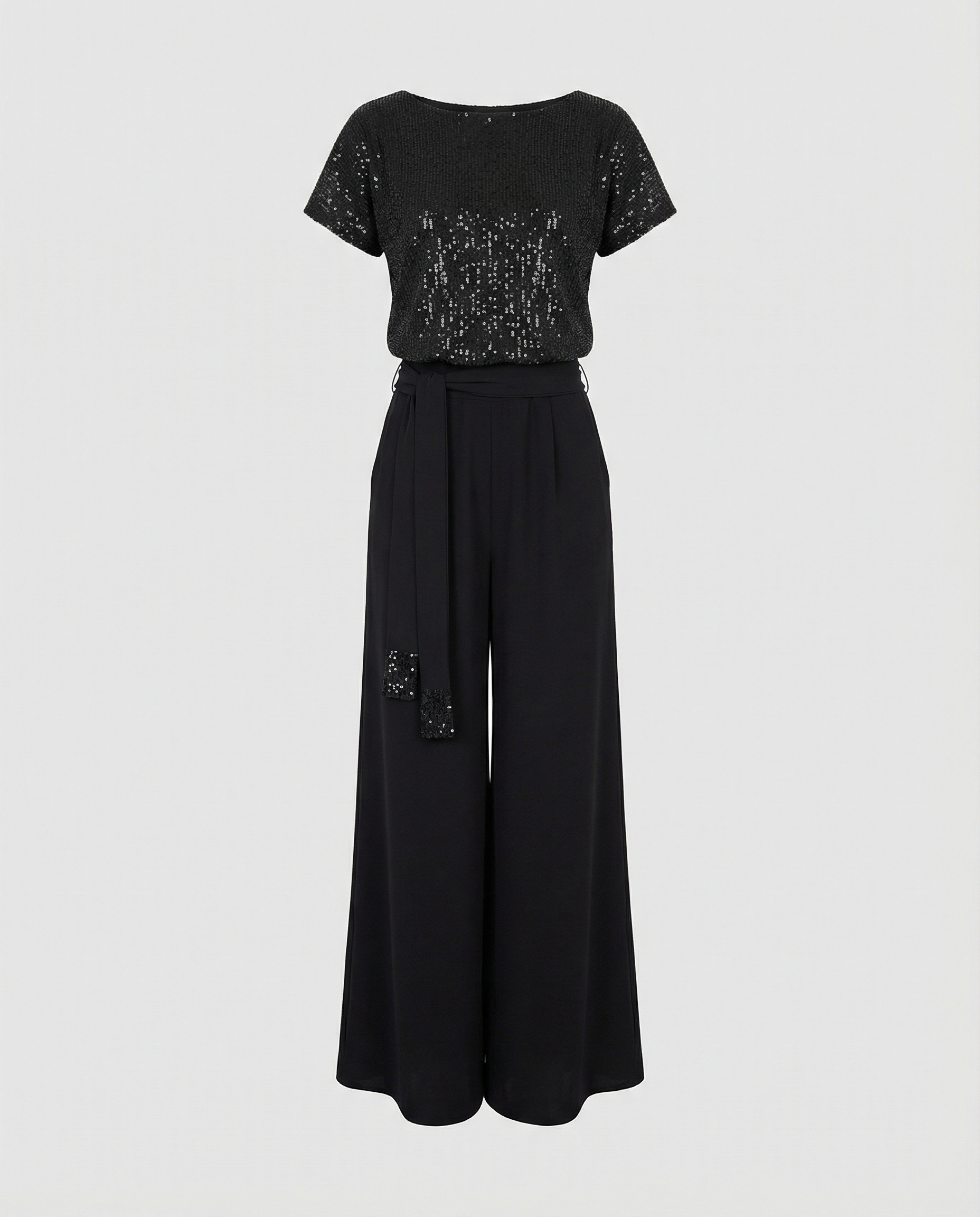 SEQUIN WIDE LEG JUMPSUIT FOR WOMEN