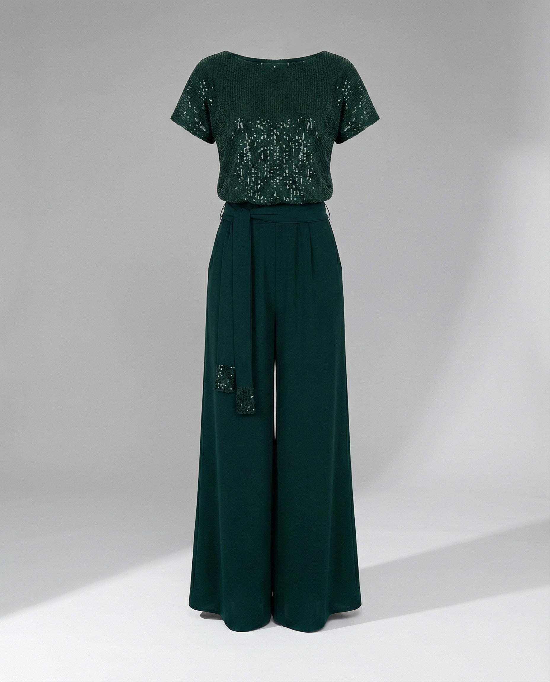 SEQUIN WIDE LEG JUMPSUIT FOR WOMEN