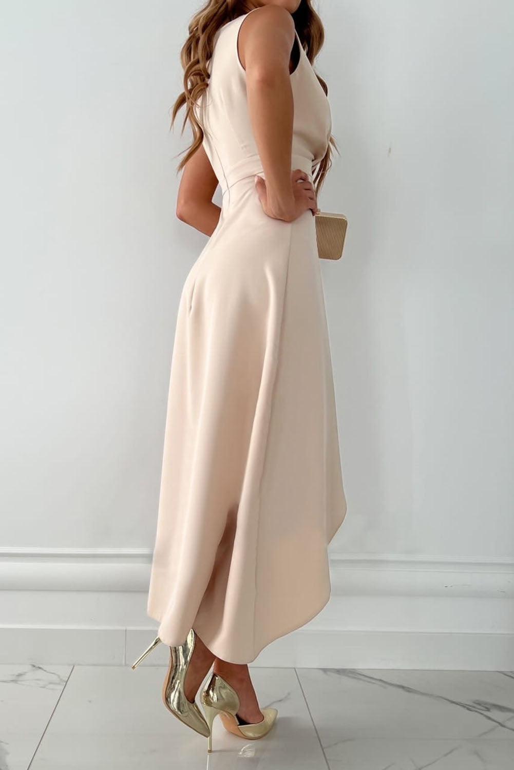 ASYMMETRIC WRAP MAXI DRESS FOR WOMEN
