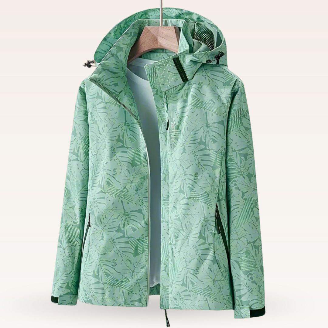LEAF PRINT JACKET FOR WOMEN