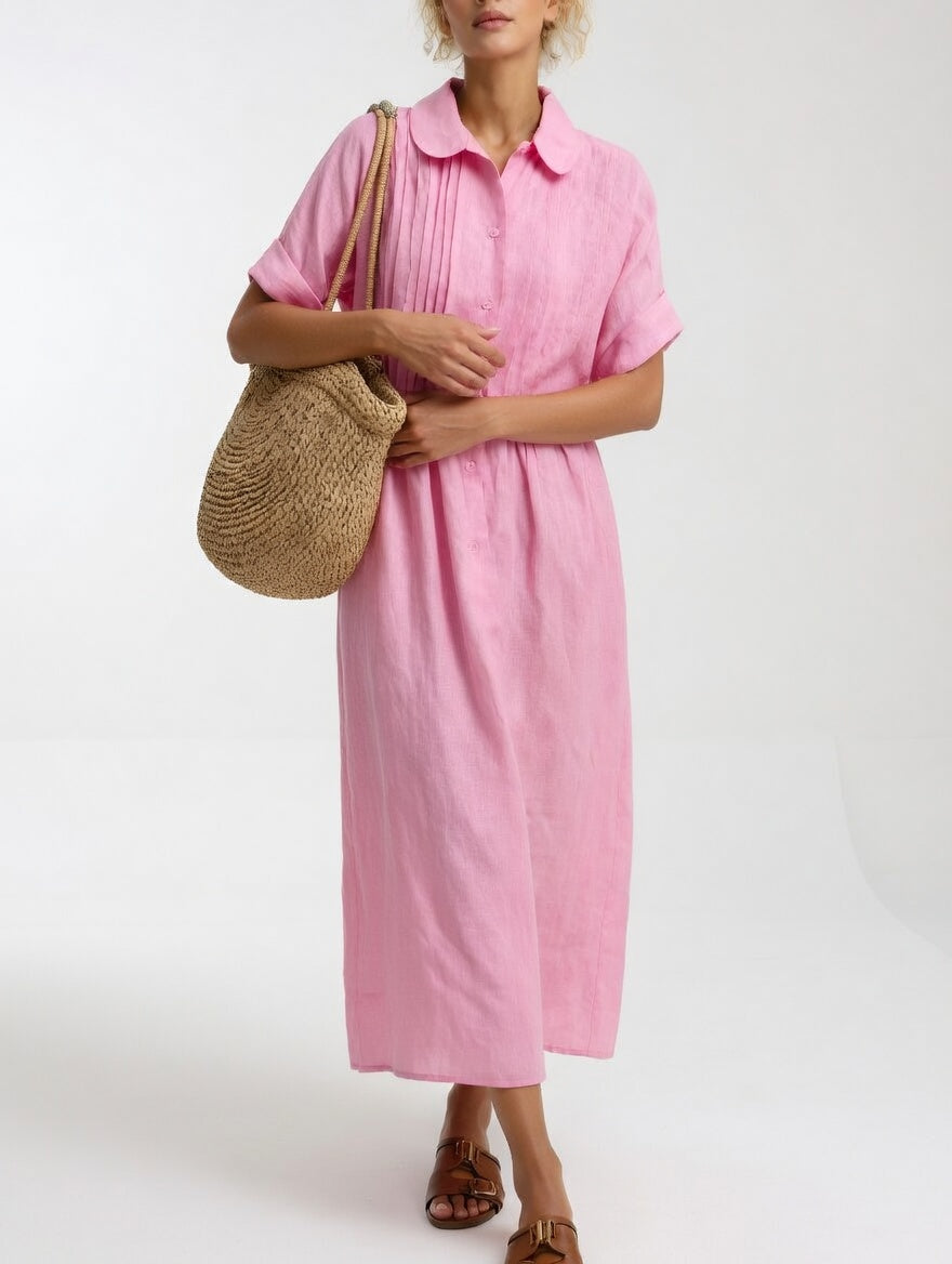 COTTON SHIRT DRESS FOR WOMEN