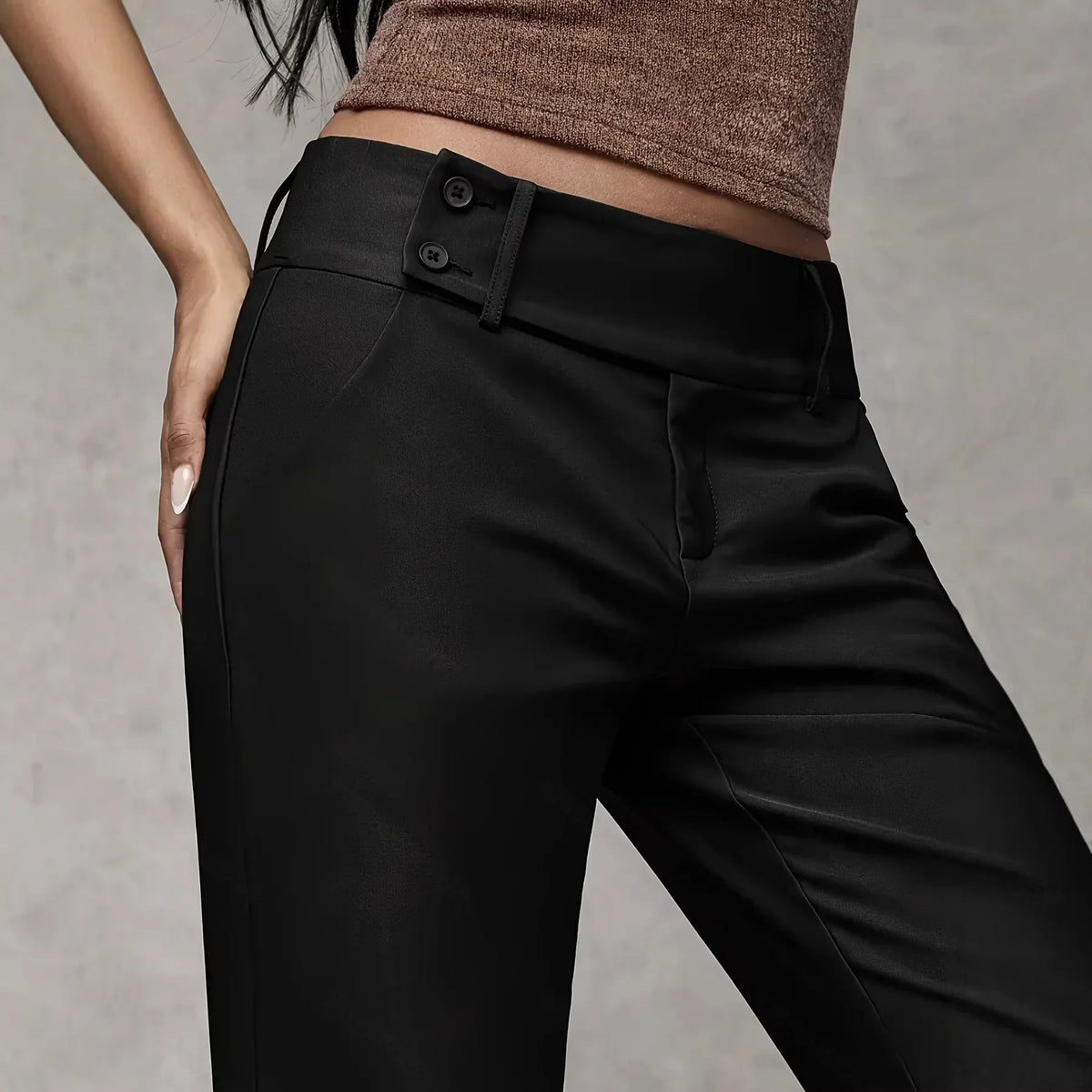 MID-RISE FLOWING PANTS FOR WOMEN