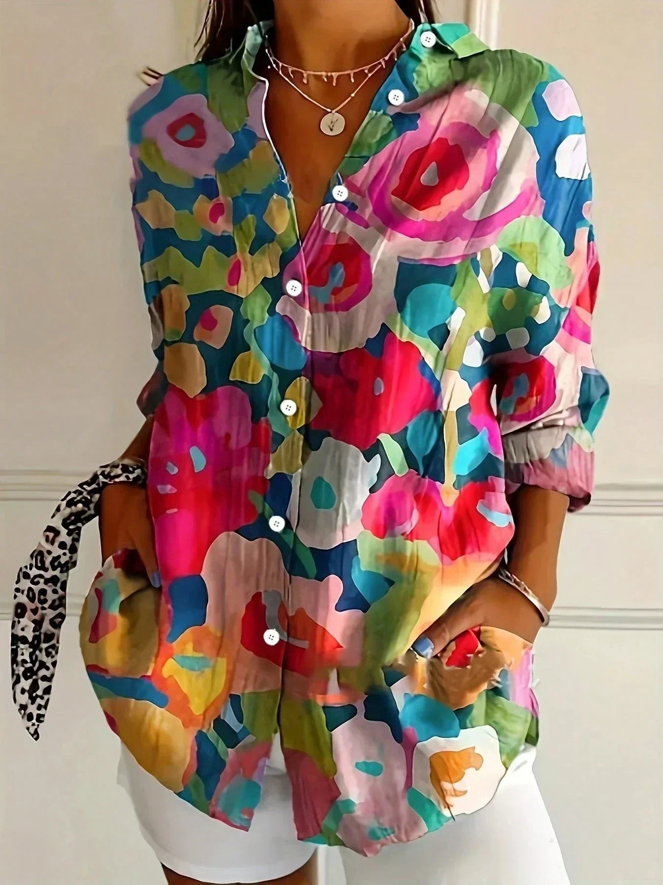 FLORAL PRINT BLOUSE FOR WOMEN