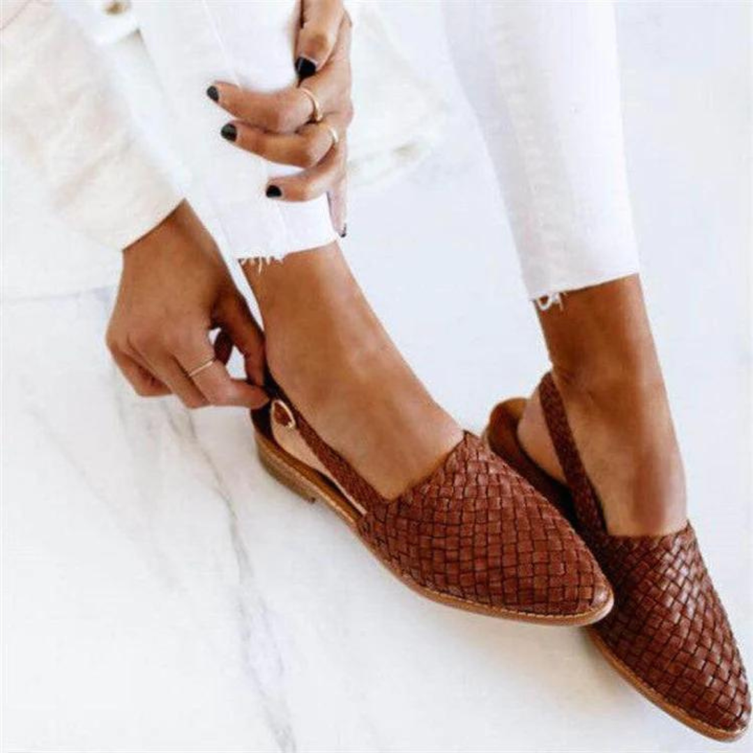 WOVEN BALLERINA SANDALS FOR WOMEN