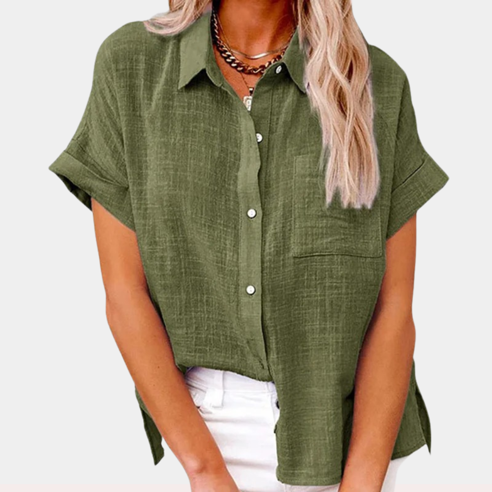 RELAXED BUTTONED BLOUSE FOR WOMEN