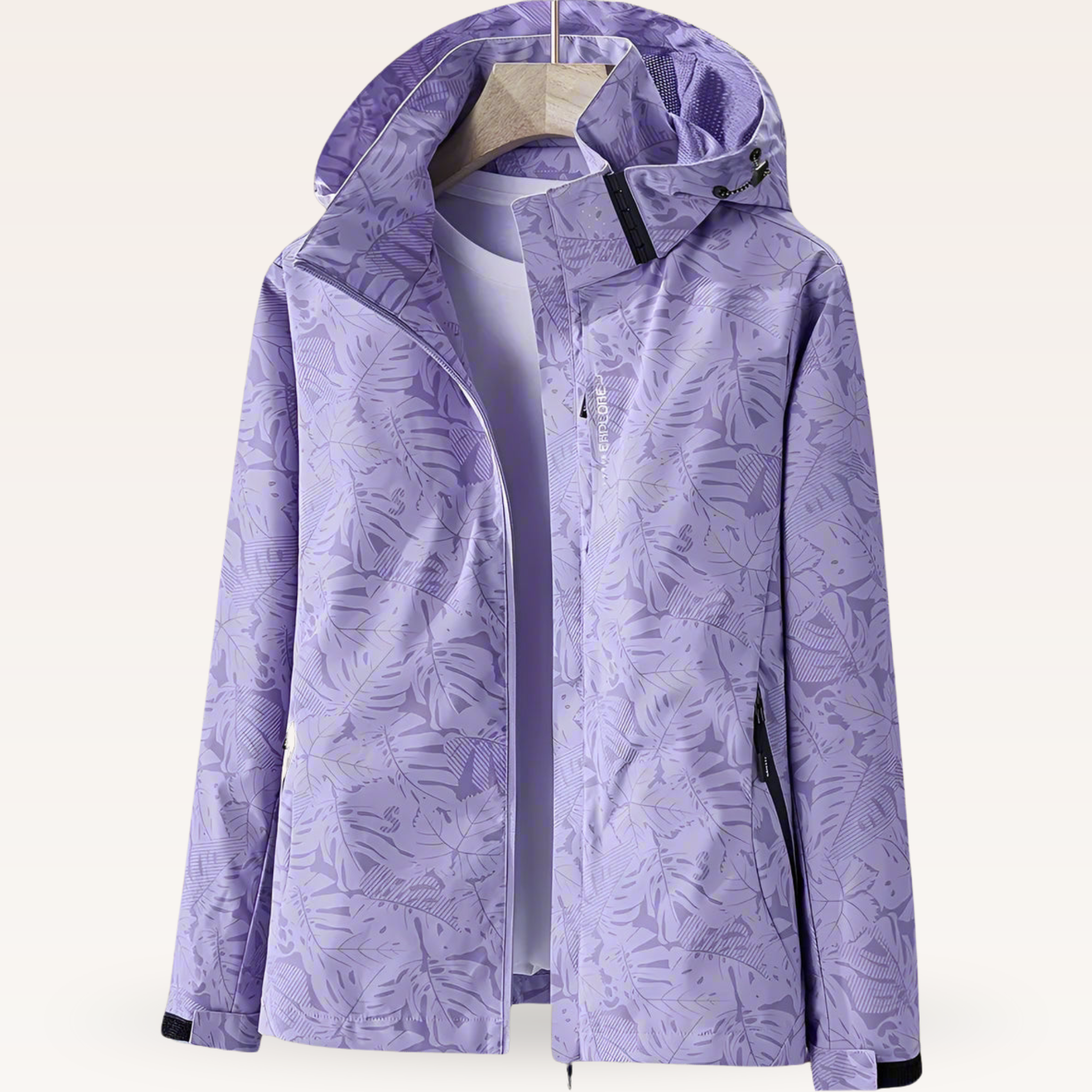 LEAF PRINT JACKET FOR WOMEN