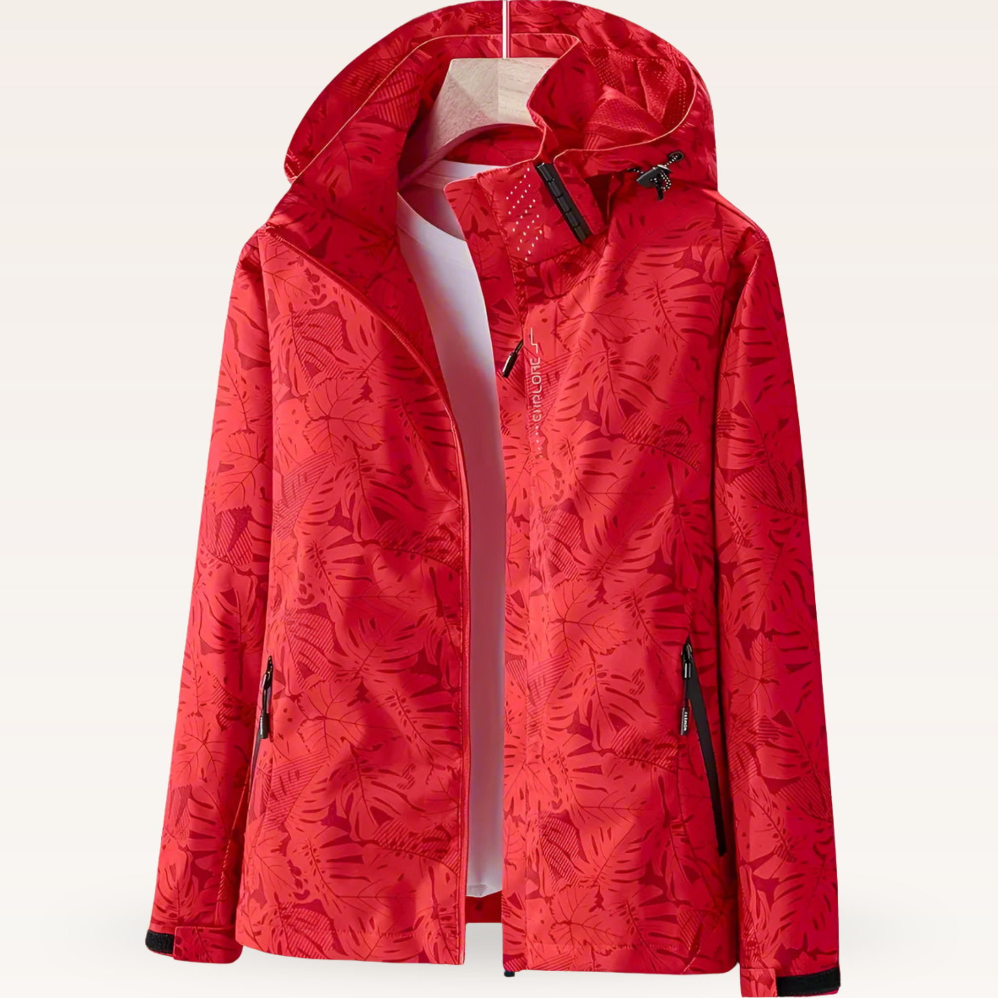 LEAF PRINT JACKET FOR WOMEN