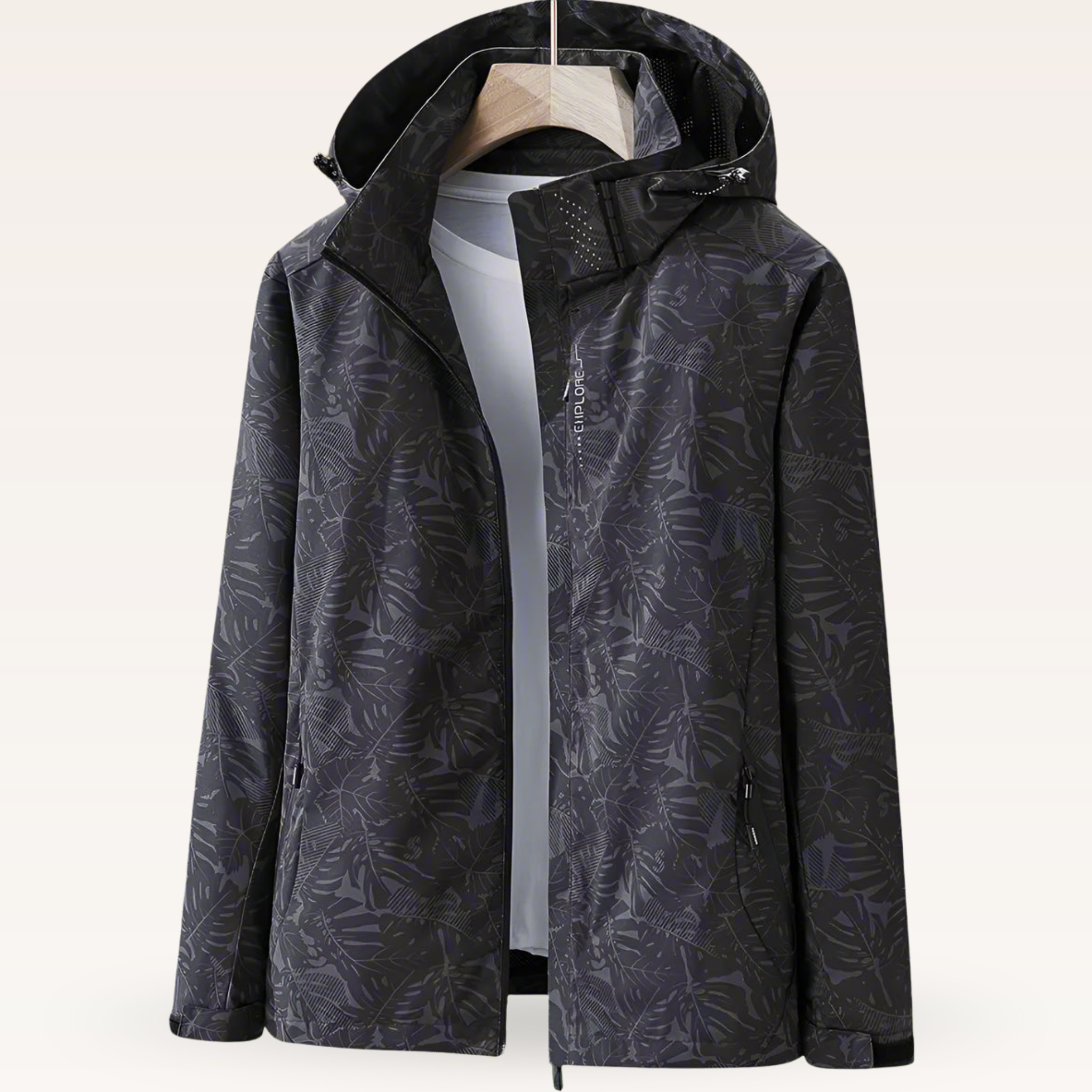 LEAF PRINT JACKET FOR WOMEN