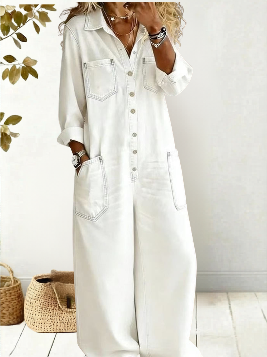 FLOWING COTTON JUMPSUIT FOR WOMEN