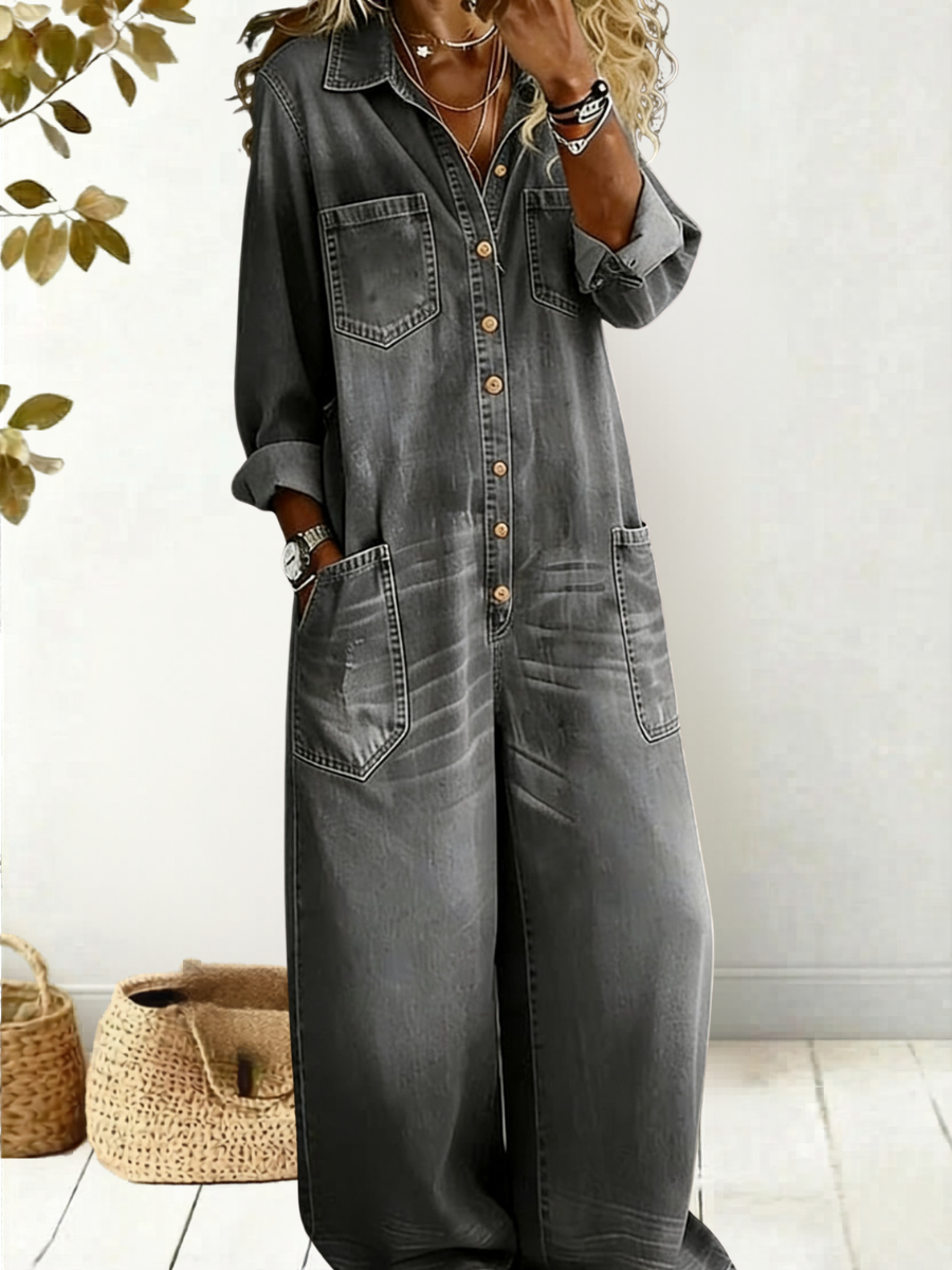 FLOWING COTTON JUMPSUIT FOR WOMEN