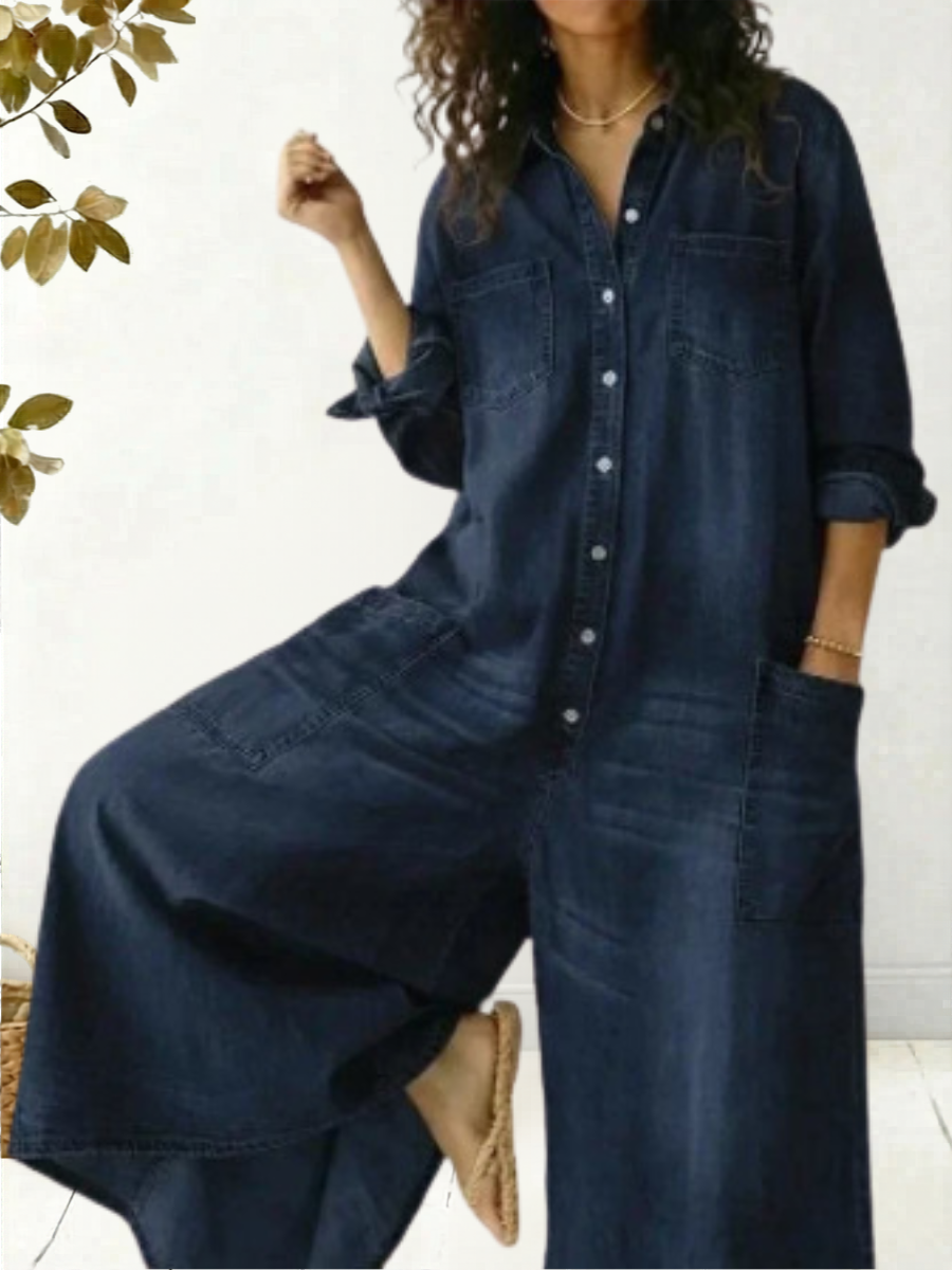 FLOWING COTTON JUMPSUIT FOR WOMEN