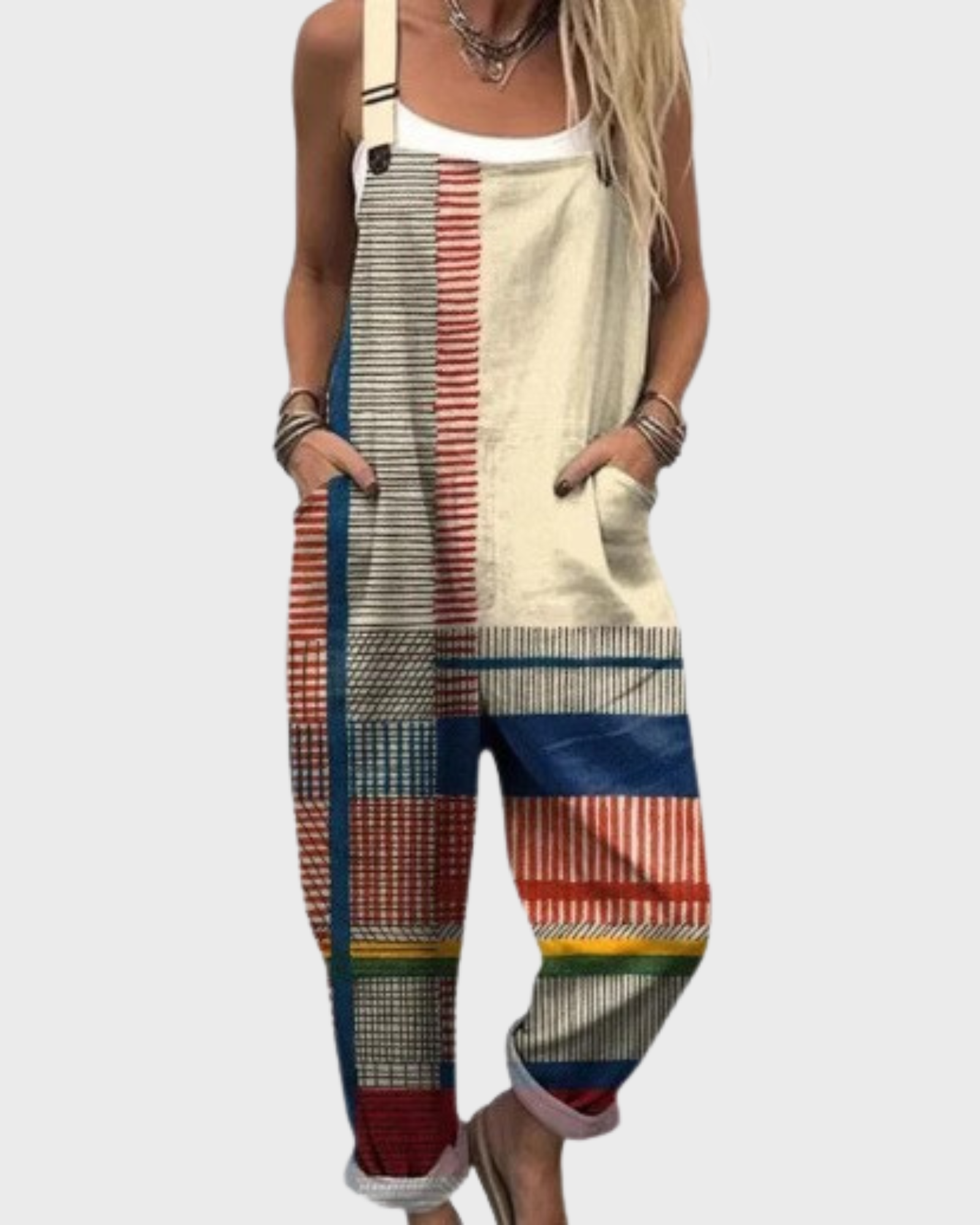 FLORAL WIDE LEG OVERALLS FOR WOMEN