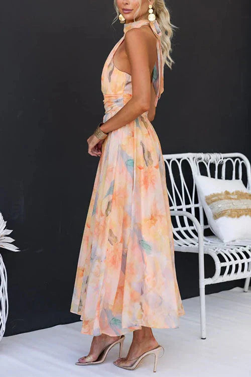 HALTER NECK MAXI DRESS FOR WOMEN