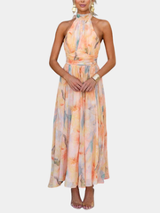 HALTER NECK MAXI DRESS FOR WOMEN