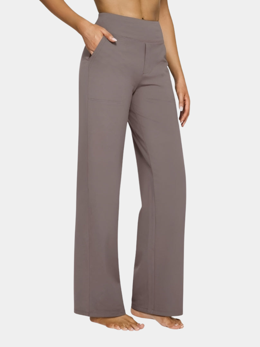 HIGH WAIST STRETCH TROUSERS FOR WOMEN